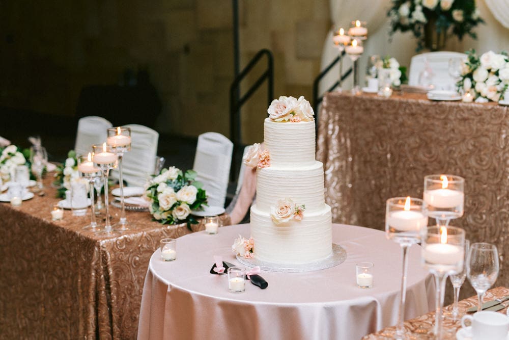 Wedding Cake at White Oaks Reception