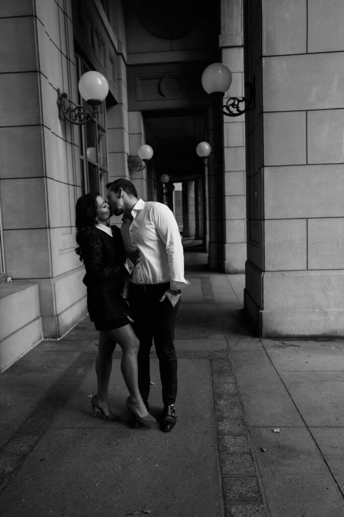 Romantic Engagement Photo Downtown Toronto