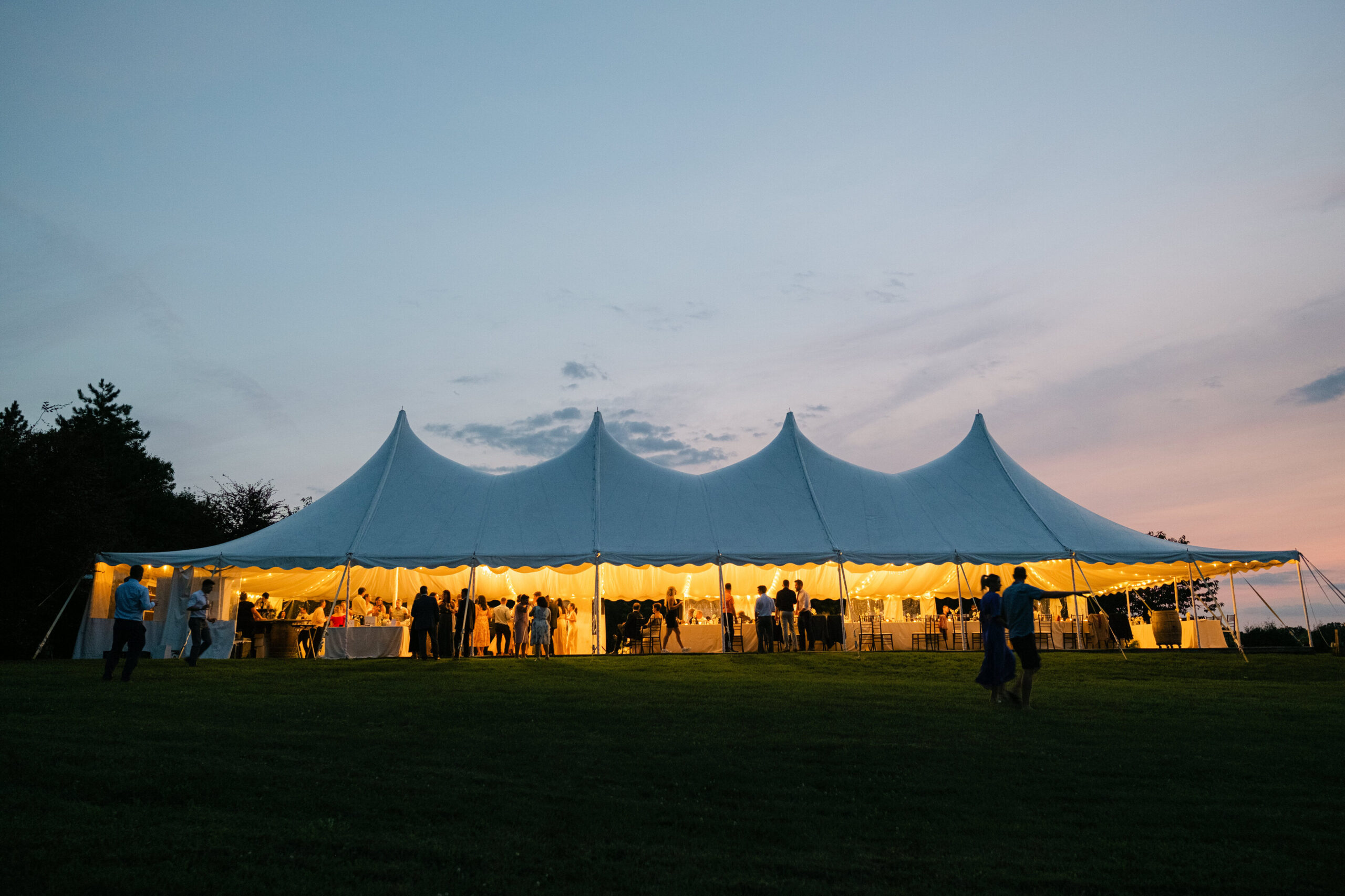 Kurtz Orchards Grace Wood Wedding Venue in the evening